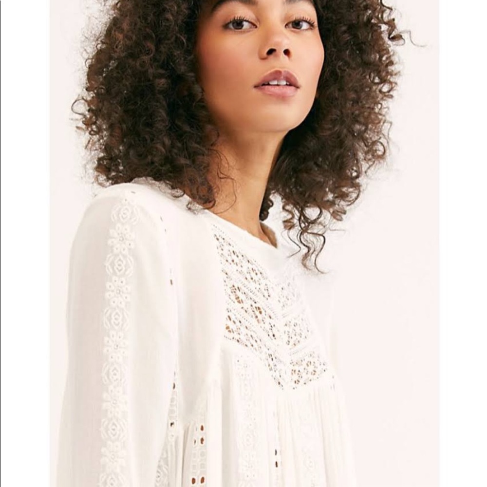 Free People Kiss Kiss Tunic in Ivory